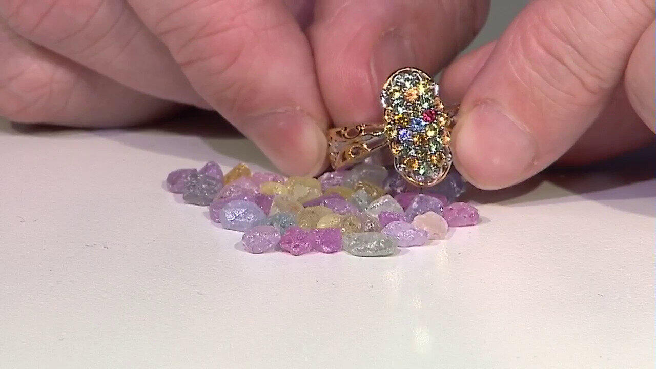 Video Anello in argento con Zaffiro Blu (Gems en Vogue)