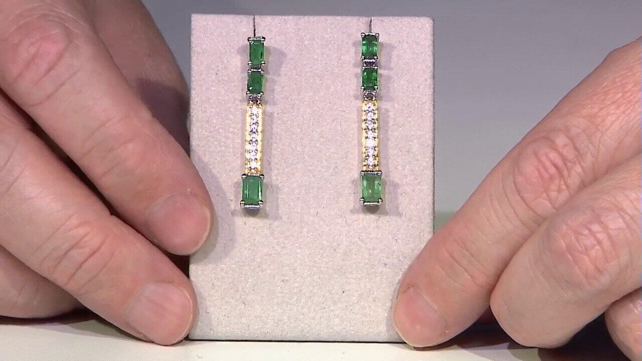 Video Sambia-Smaragd-Silberohrringe (Gems en Vogue)