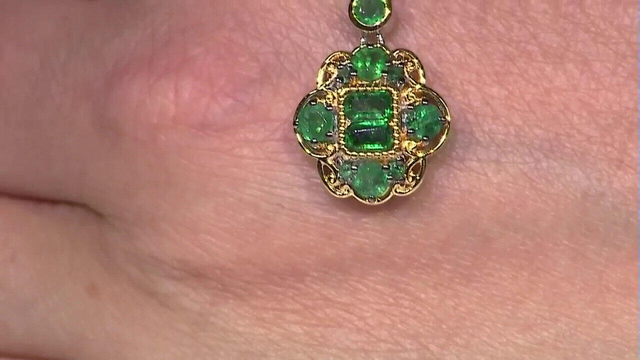 Video Zambian Emerald Silver Necklace (Gems en Vogue)