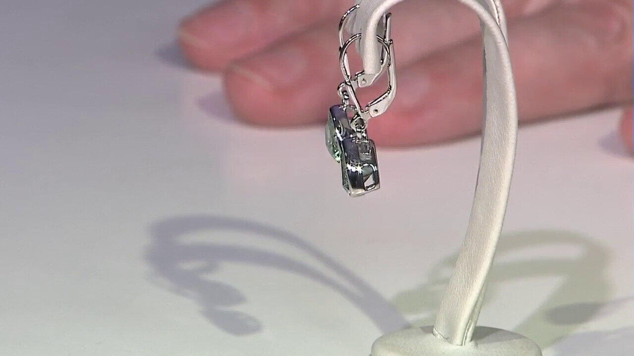 Video Zilveren oorbellen met Groene Fluorieten