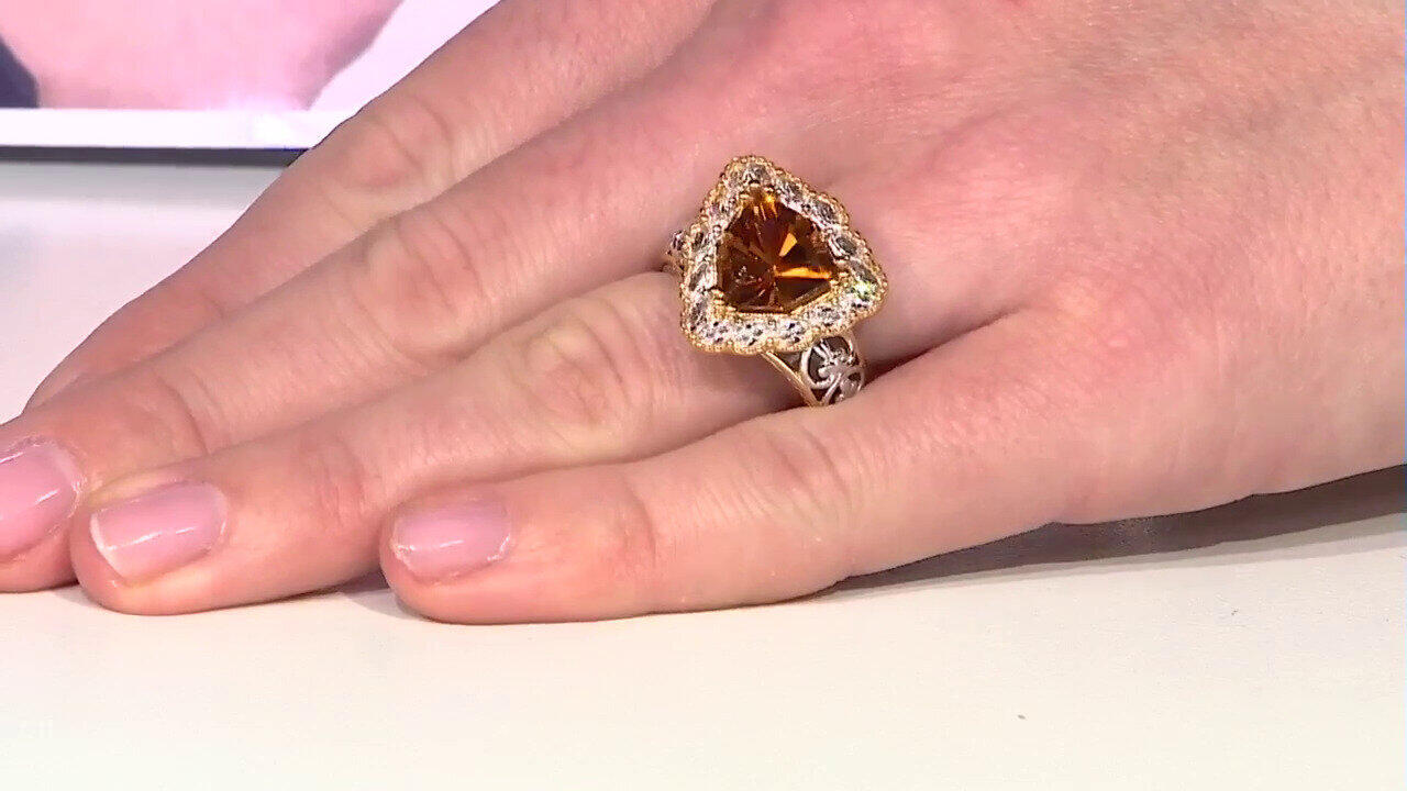 Video Zilveren ring met een citrien (Gems en Vogue)