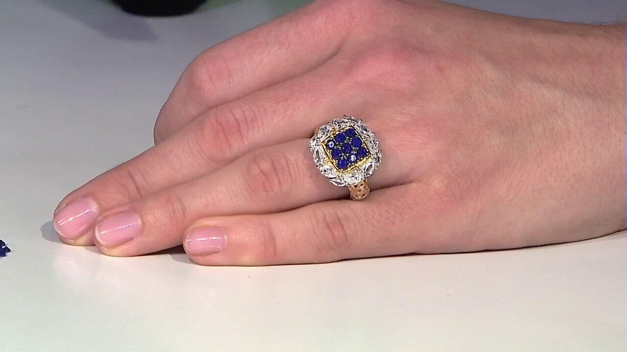 Video Zilveren ring met zirkonen (Gems en Vogue)