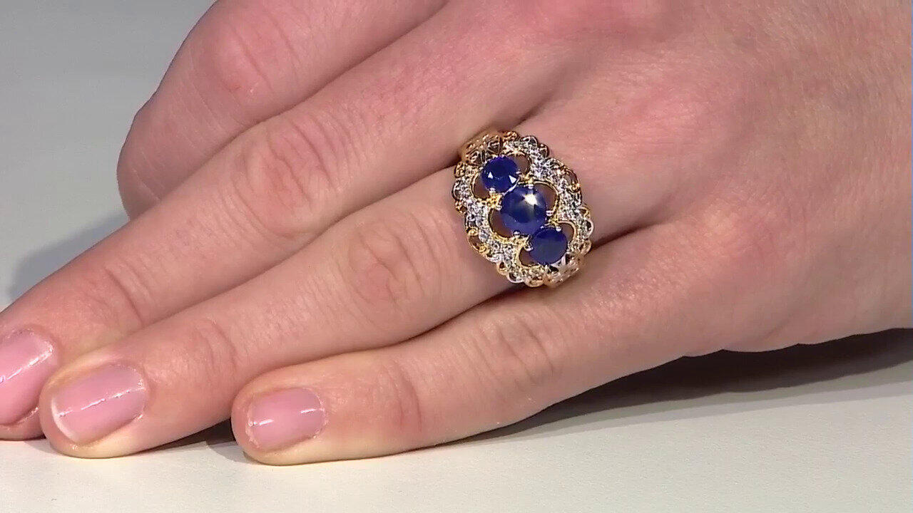 Video Anillo en plata con Espinela azul cobalto (Gems en Vogue)