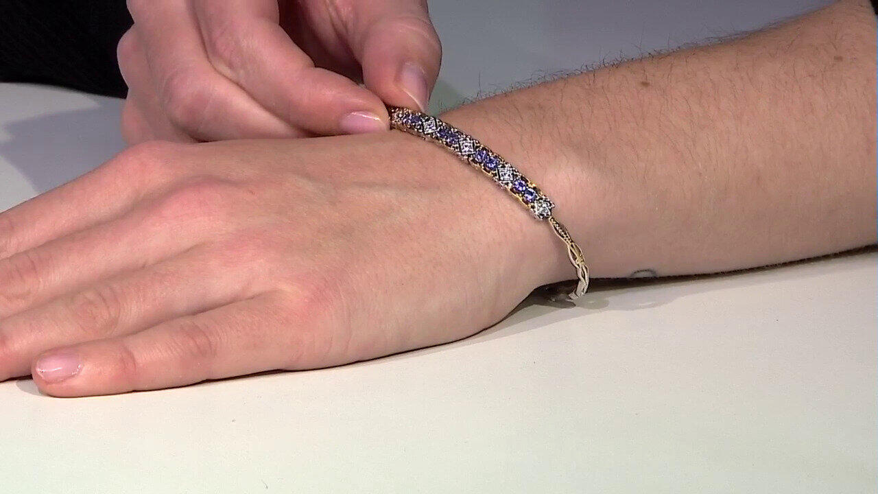 Video Brazalete en plata con Tanzanita (Gems en Vogue)