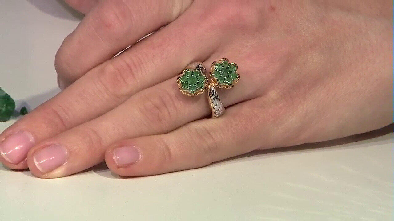 Video Zambian Emerald Silver Ring (Gems en Vogue)