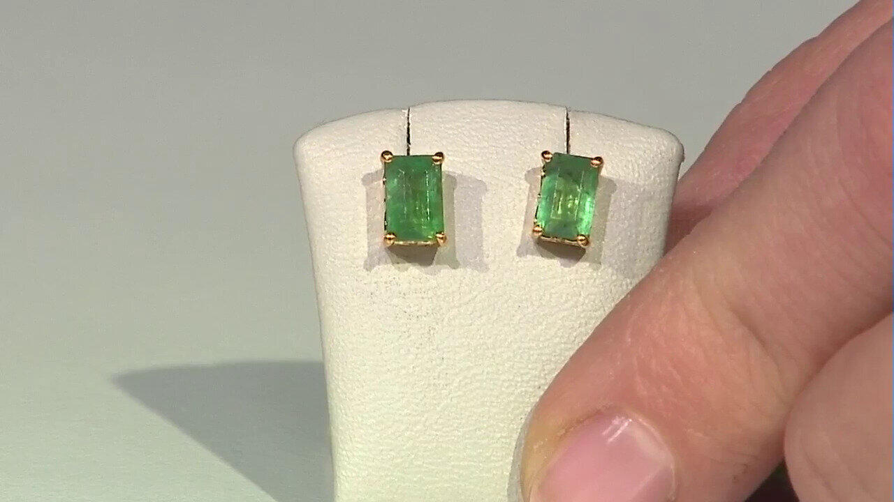 Video Sambia-Smaragd-Silberohrringe (Gems en Vogue)