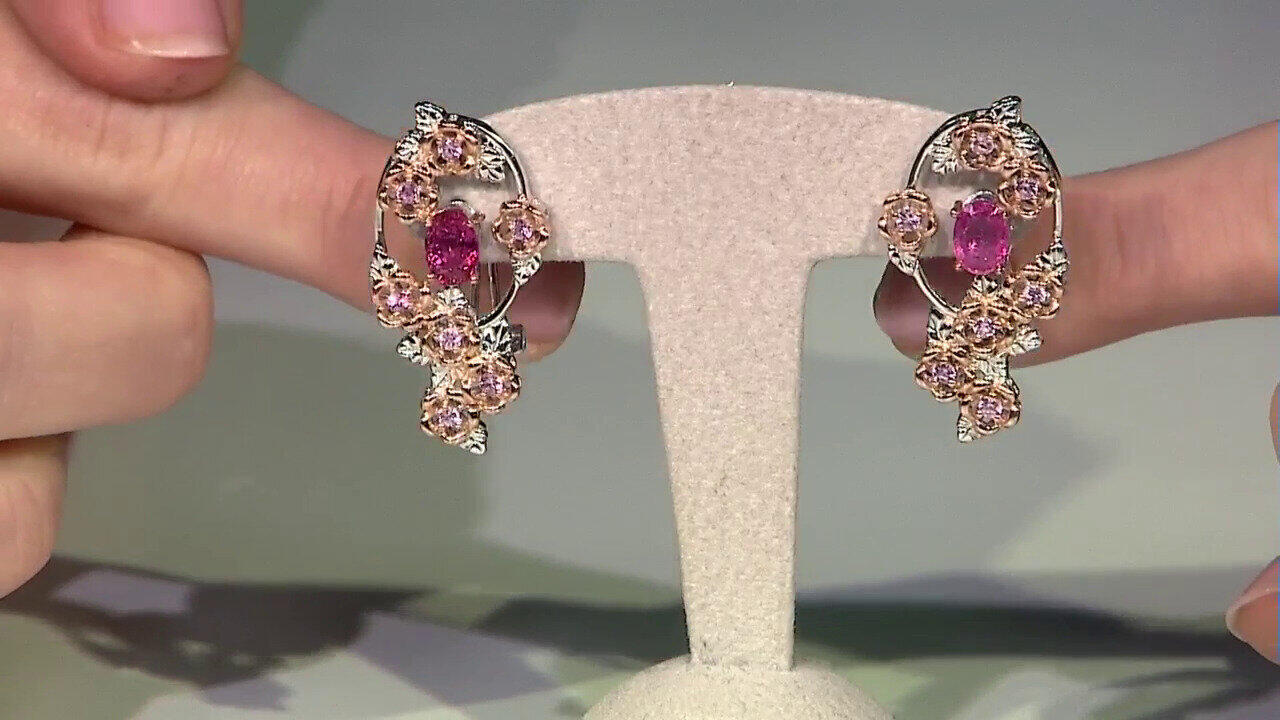 Video Rubellit-Silberohrringe (Gems en Vogue)