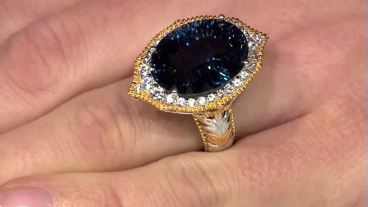 Video London Blue Topaz Silver Ring (Gems en Vogue)