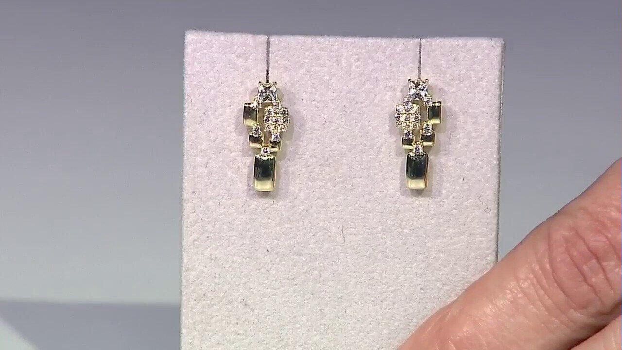 Video Pendientes en plata con Topacio blanco (Adela Silber)