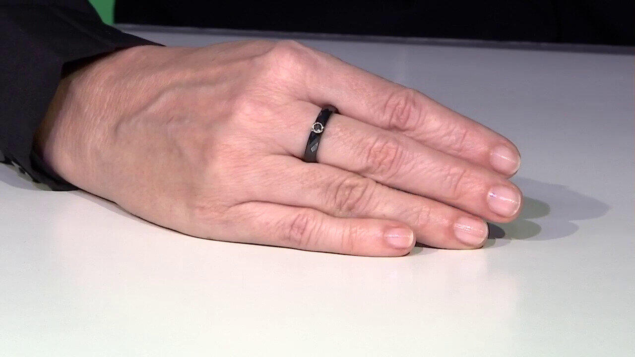 Video Black Diamond Ceramic Ring