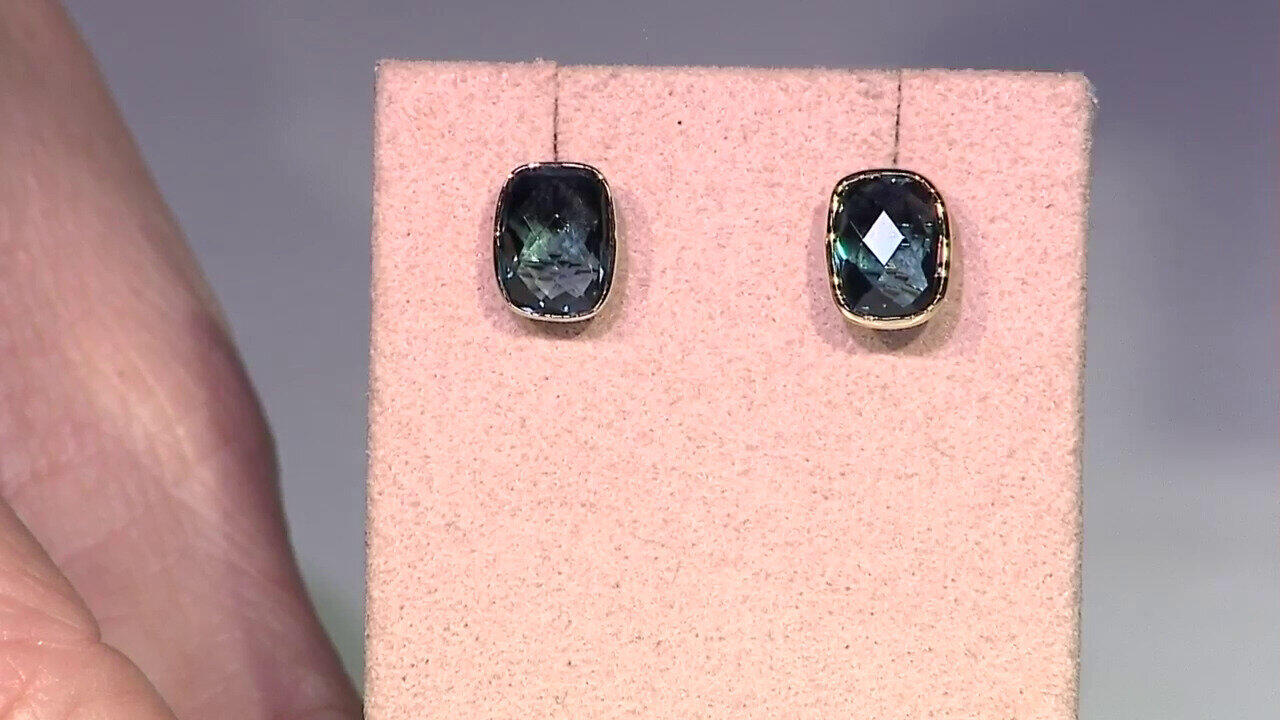 Video 9K London Blue Topaz Gold Earrings