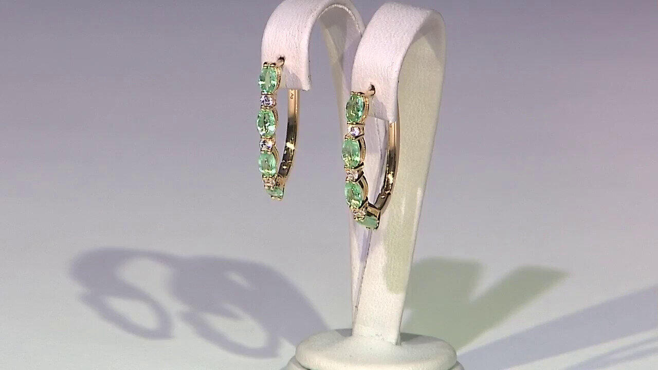 Video Pendientes en plata con Esmeralda de Rusia (Adela Silber)