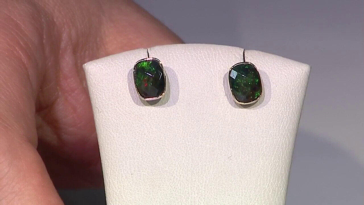 Video Mezezo-Opal-Goldohrringe