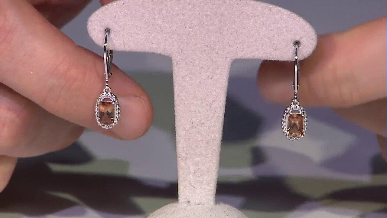 Video Boucles d'oreilles en argent et Topaze Tepetate