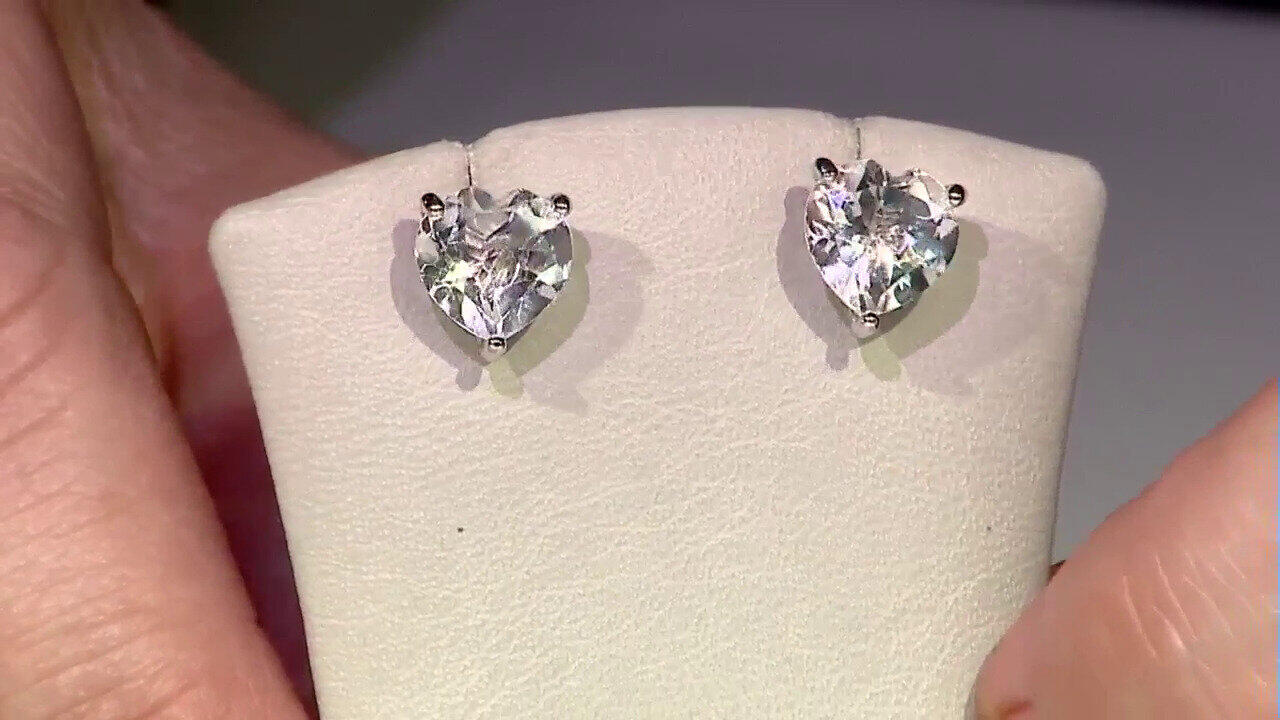 Video Weißer Topas-Silberohrringe