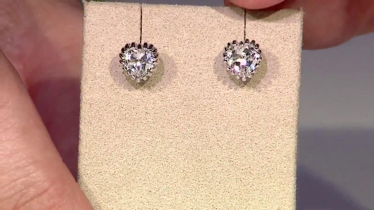 Video Weißer Topas-Silberohrringe