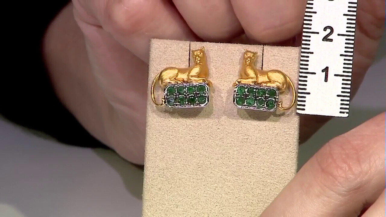 Video Sambia-Smaragd-Silberohrringe (Gems en Vogue)