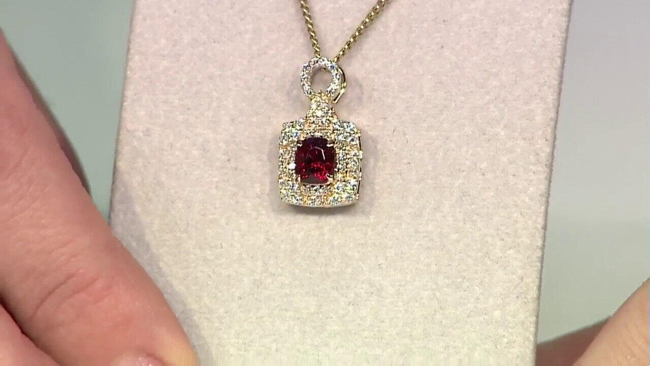 Video 14K Luc Yen Noble Red Spinel Gold Pendant (AMAYANI)