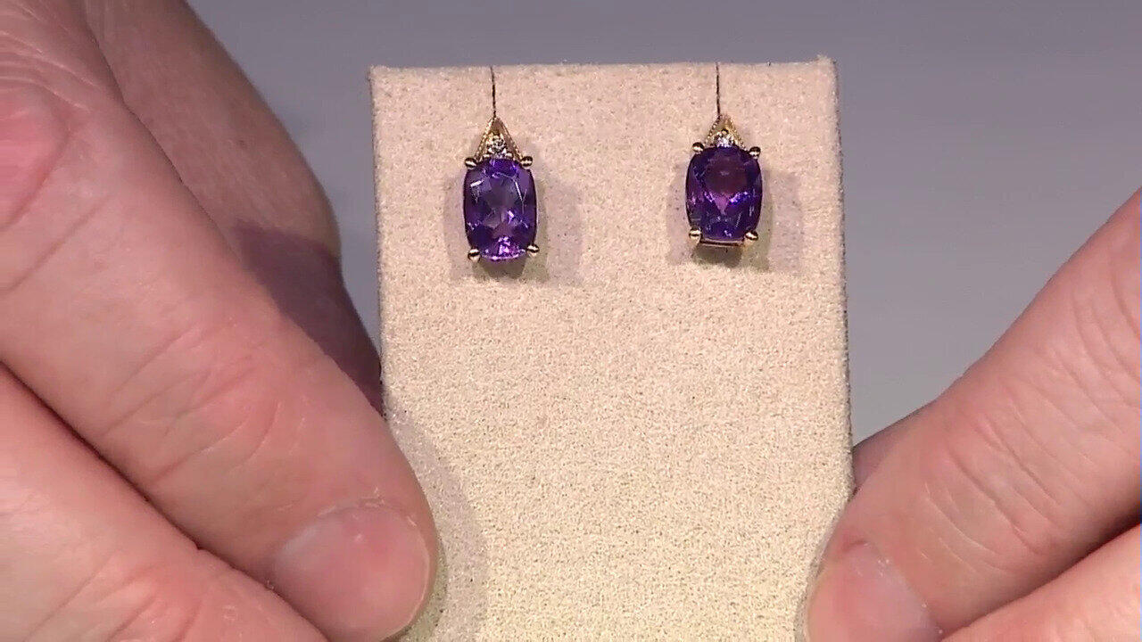 Video Orecchini in oro con Ametista