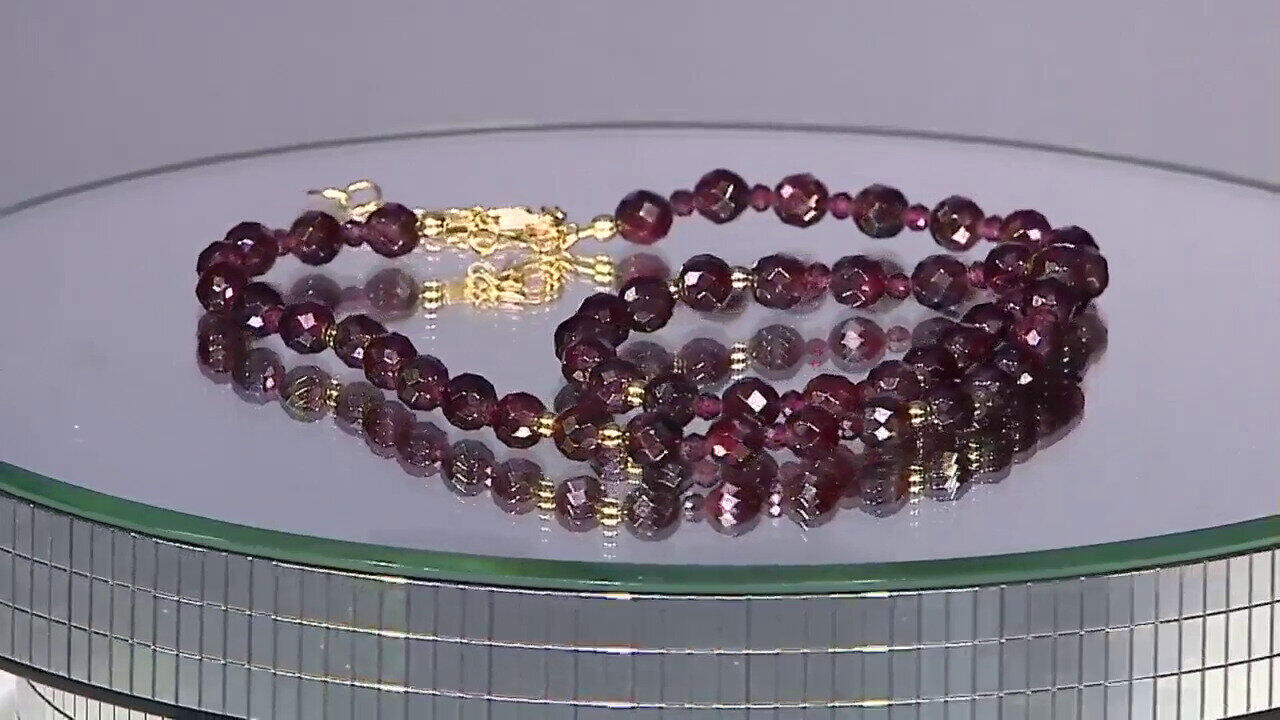 Video Zilveren halsketting met Mozambique granaten