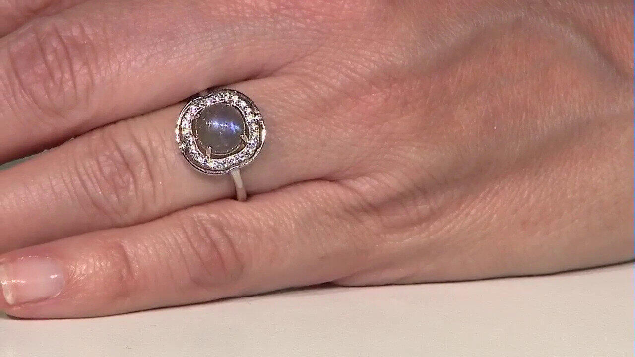 Video Pinkfarbener Maniry-Labradorit-Silberring