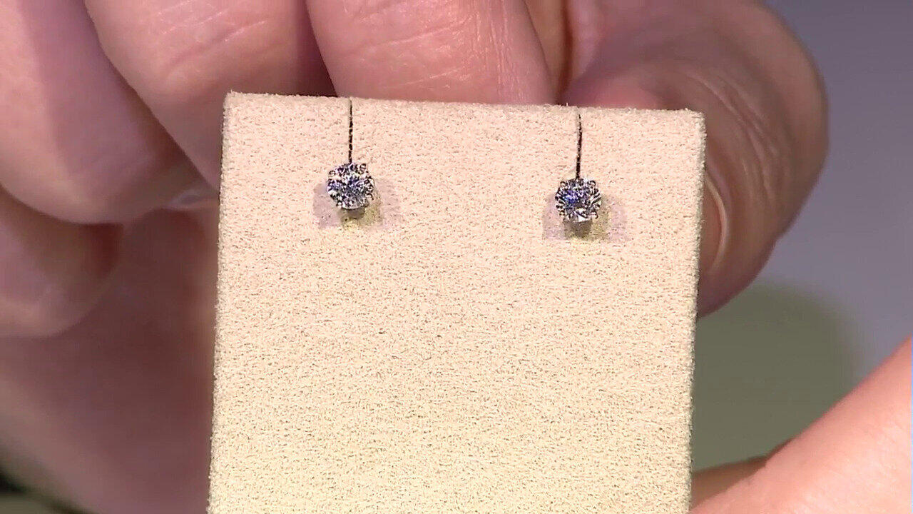 Video Orecchini in oro con Diamante SI1 (G) (Annette)