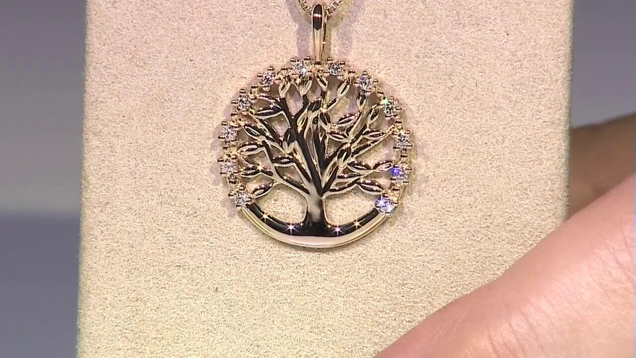 Video Colgante en oro con Diamante SI1 (G) (Annette)