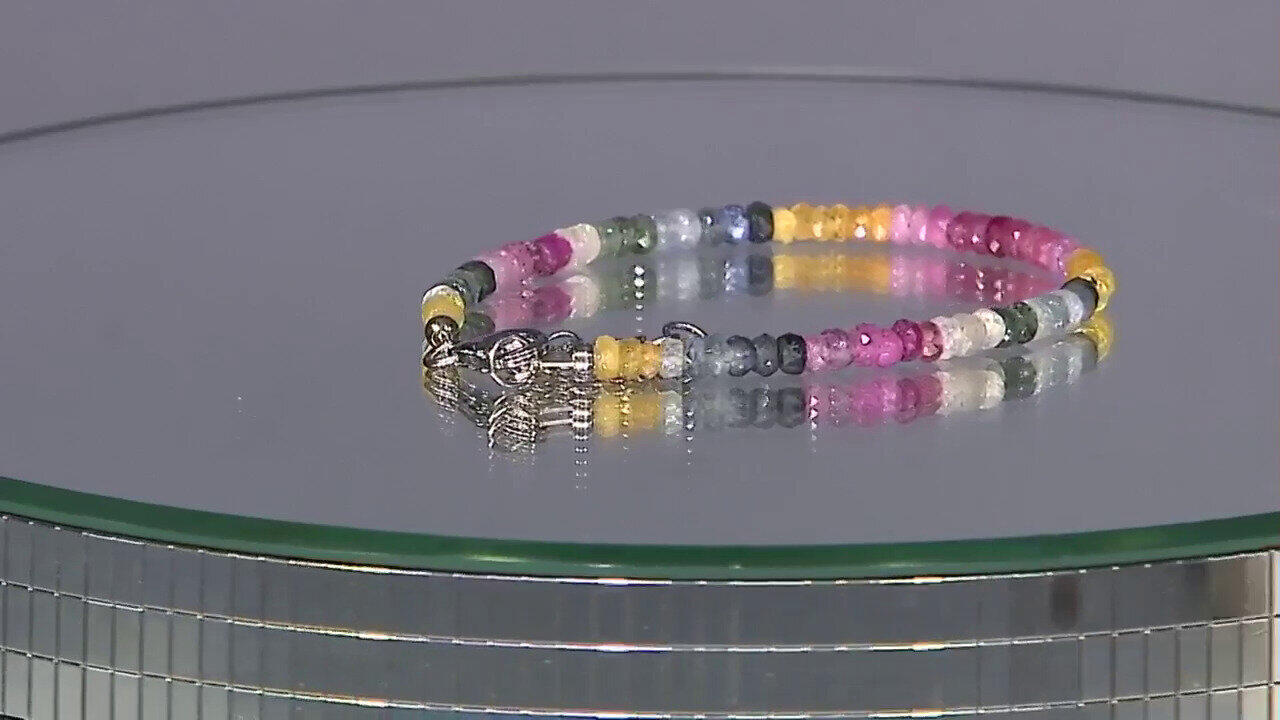 Video Bracciale in argento con Zaffiro Fancy