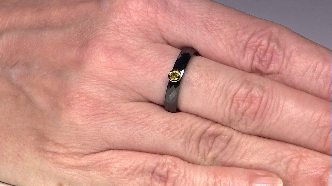 Video Gelber SI2 Brillant-Keramikring
