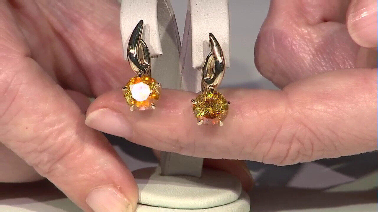 Video Orecchini in oro con Sfalerite