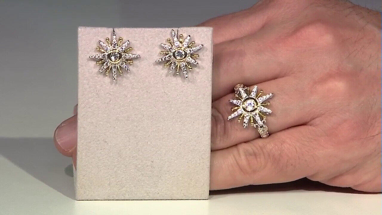 Video White Topaz Silver Earrings (Dallas Prince Designs)