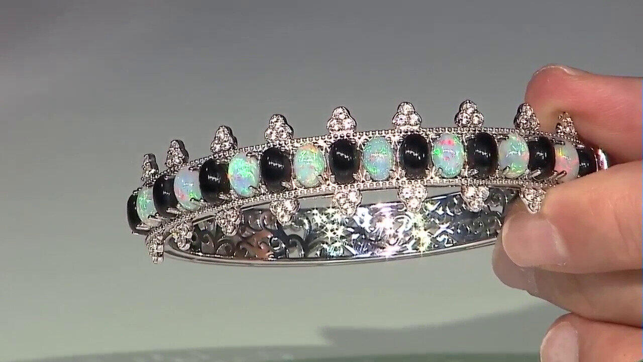 Video Welo Opal Silver Bangle (Dallas Prince Designs)