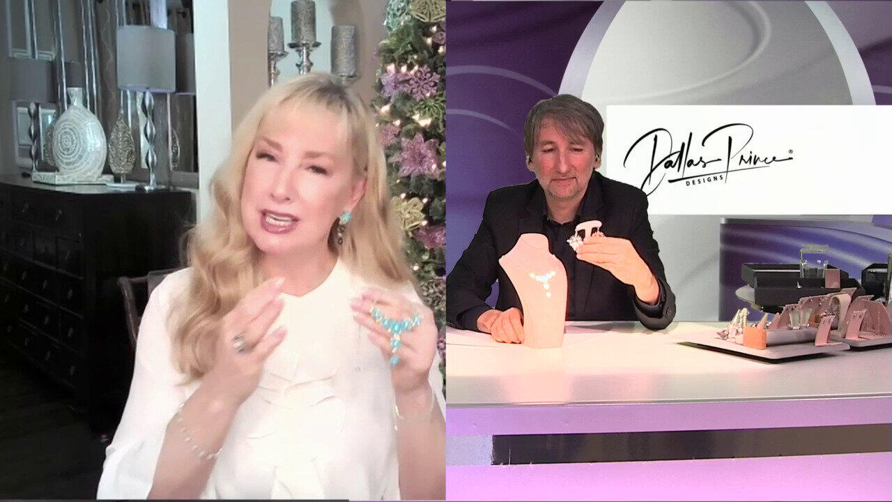 Video Sleeping Beauty-Türkis-Silbercollier (Dallas Prince Designs)