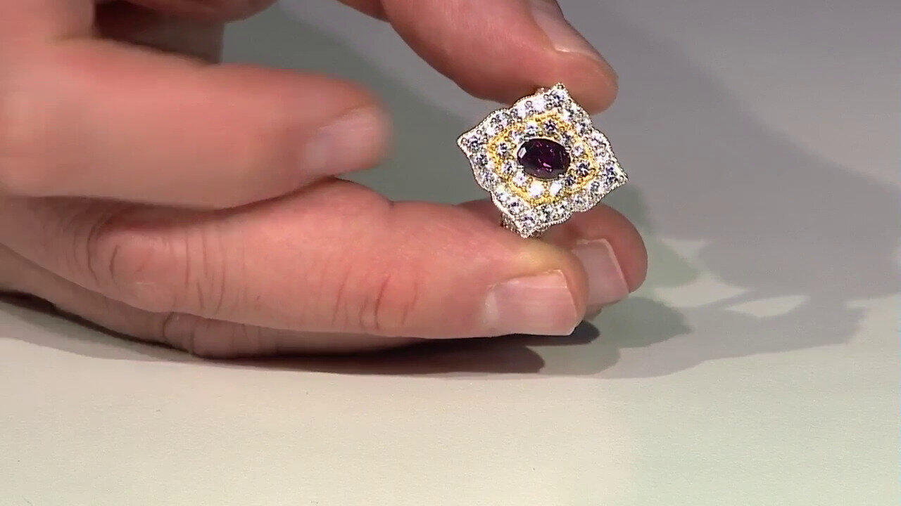 Video Rhodolith-Silberring (Dallas Prince Designs)