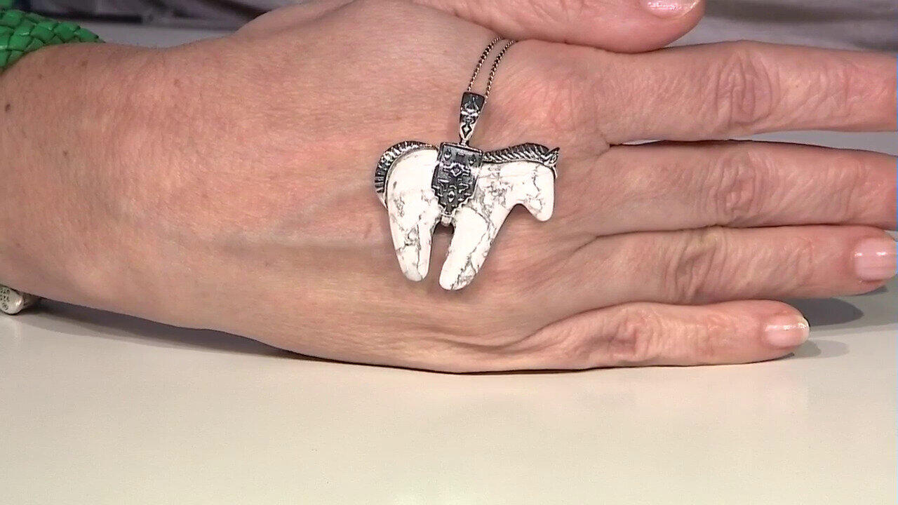 Video Zilveren hanger met een howliet (Desert Chic)