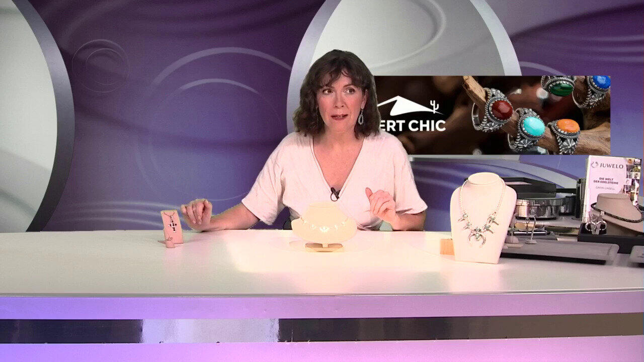 Video Zilveren halsketting met een Sleeping Beauty Turkoois (Desert Chic)