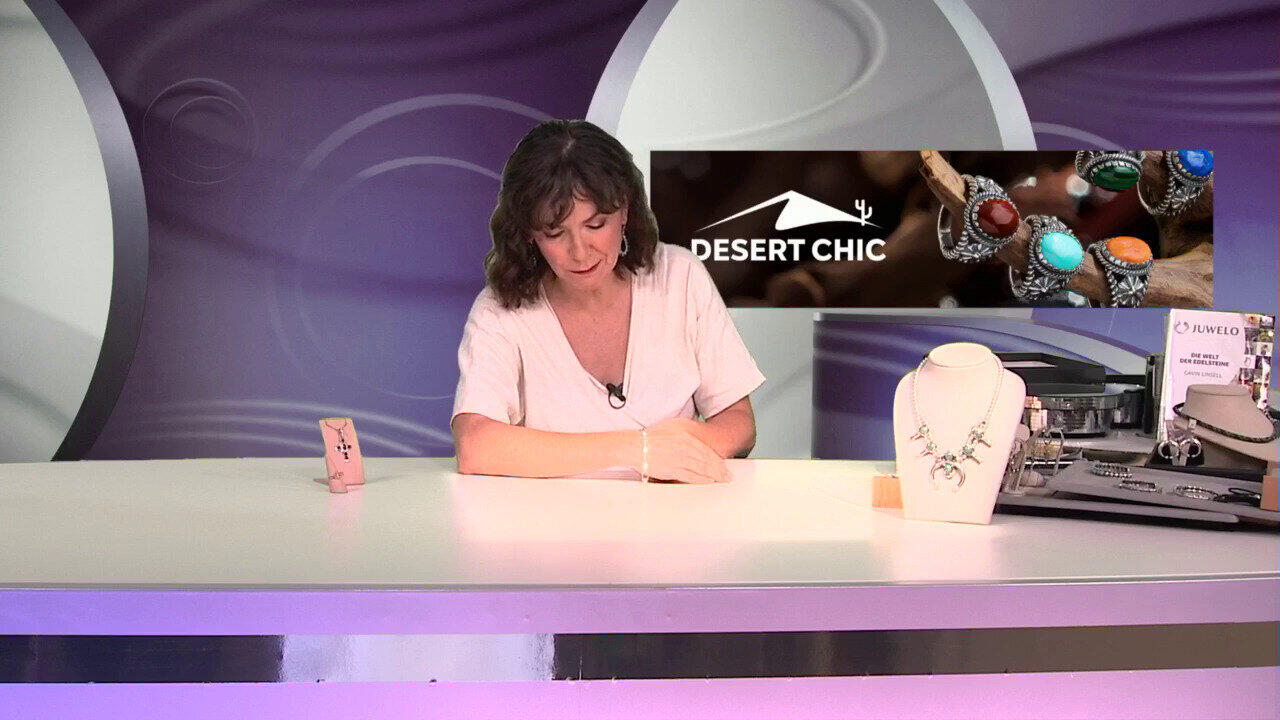 Video Zilveren armband met Sleeping Beauty Turkooisen (Desert Chic)