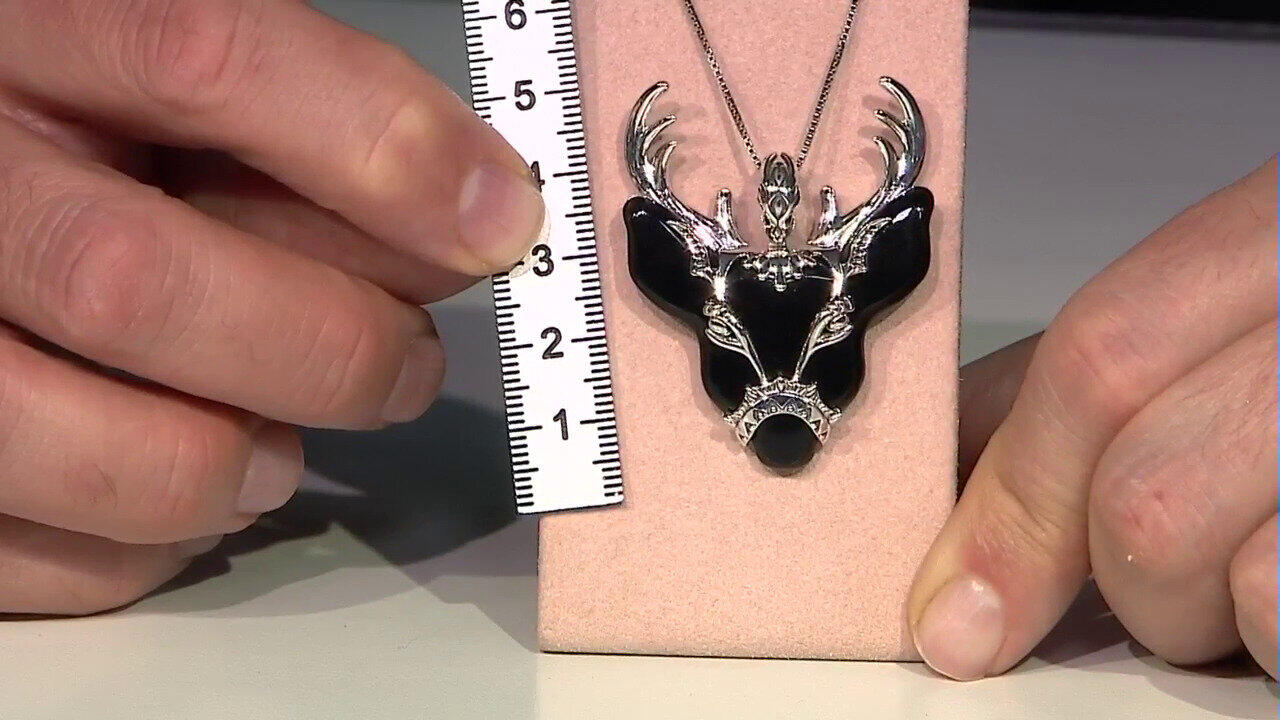 Video Zilveren hanger met een zwarte onyx (Desert Chic)