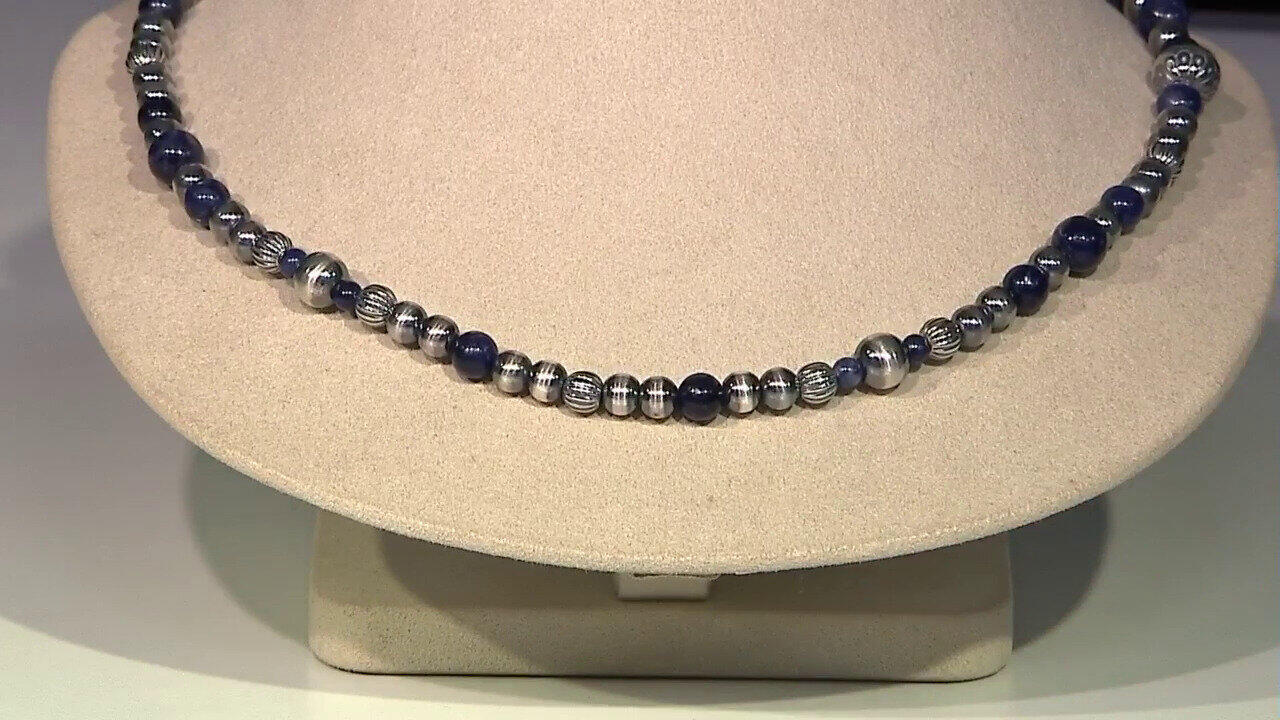 Video Collar en plata con Sodalita (Desert Chic)