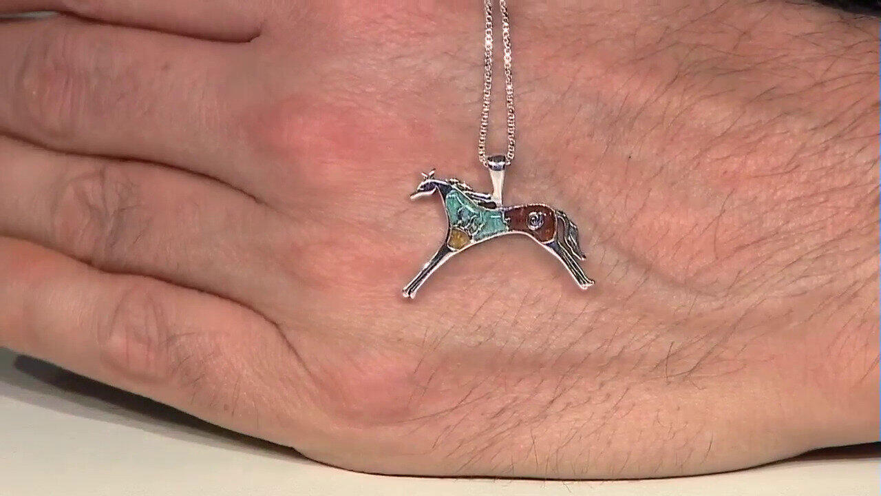 Video Edelstein-Silberhalskette (Desert Chic)