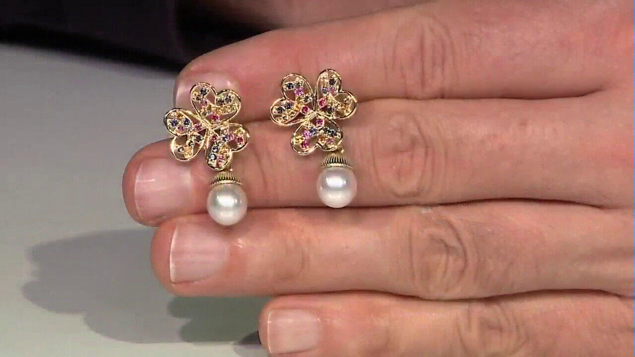 Video Weiße Südseeperlen-Goldohrringe (Michelle Albala)