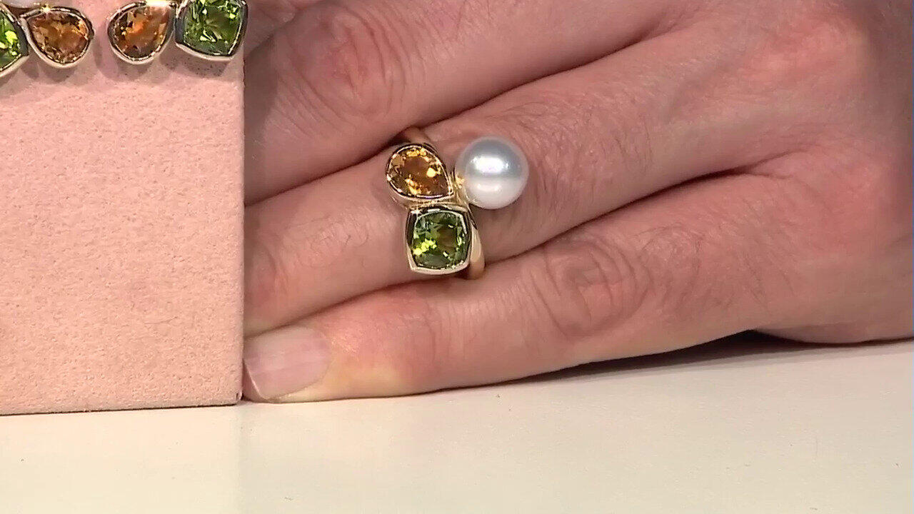 Video Weiße Südseeperlen-Goldring (Michelle Albala)