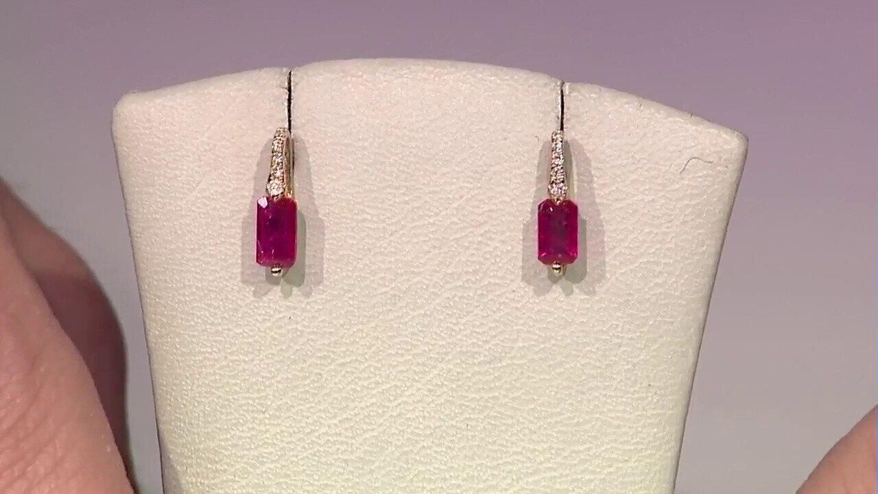 Video AAA-Mosambik-Rubin-Goldohrringe