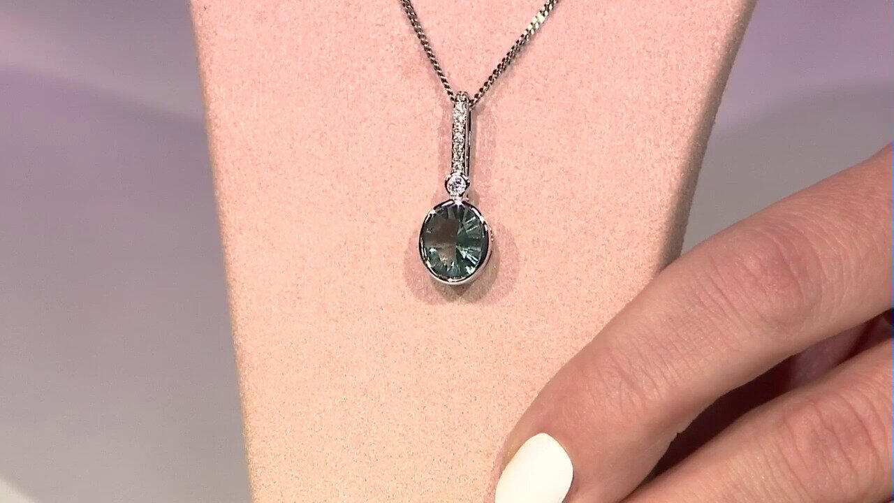 Video Grüner Fluorit-Silberanhänger