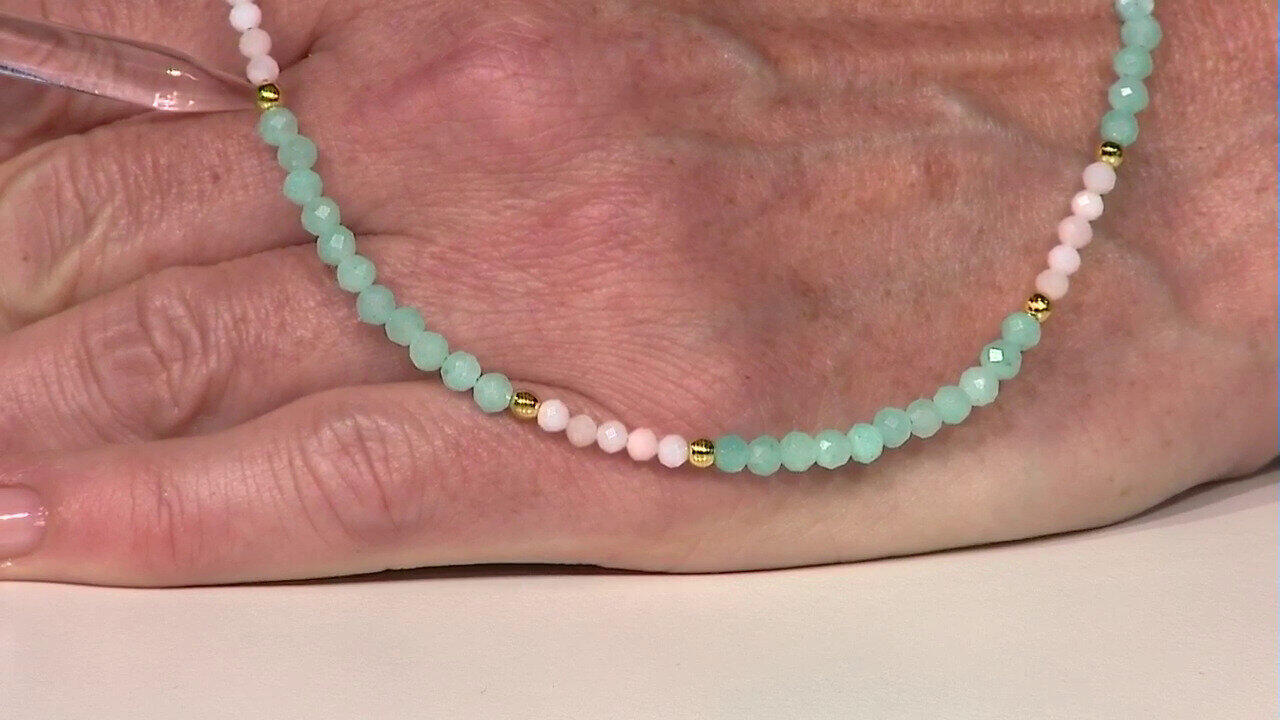 Video Collar en plata con Amazonita