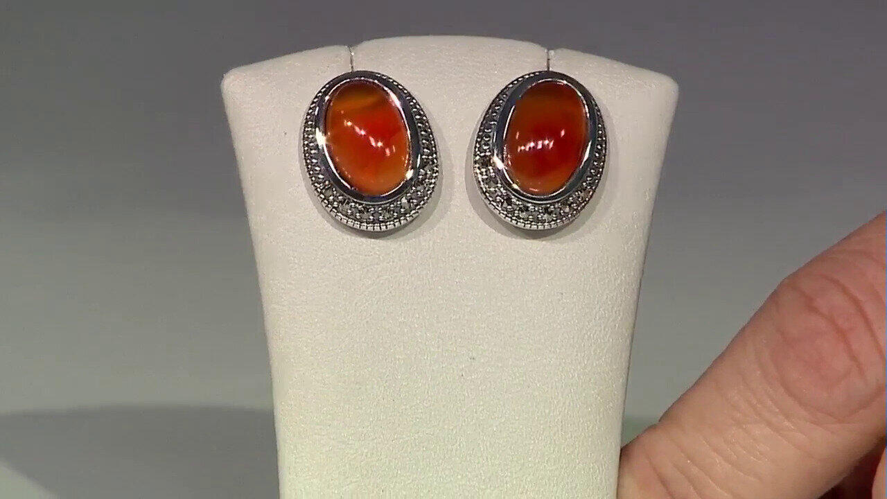 Video Orecchini in argento con Corniola (Annette classic)