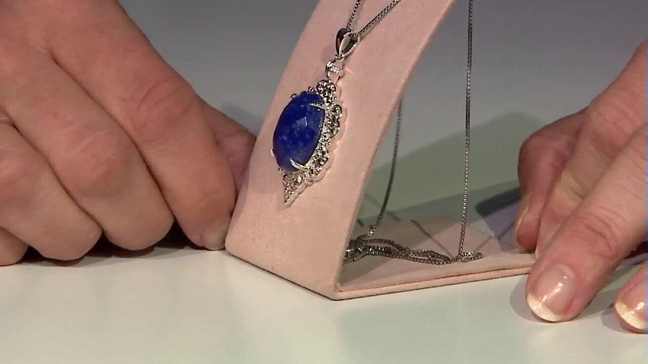 Video Pendentif en argent et Lapis-Lazuli (Annette classic)