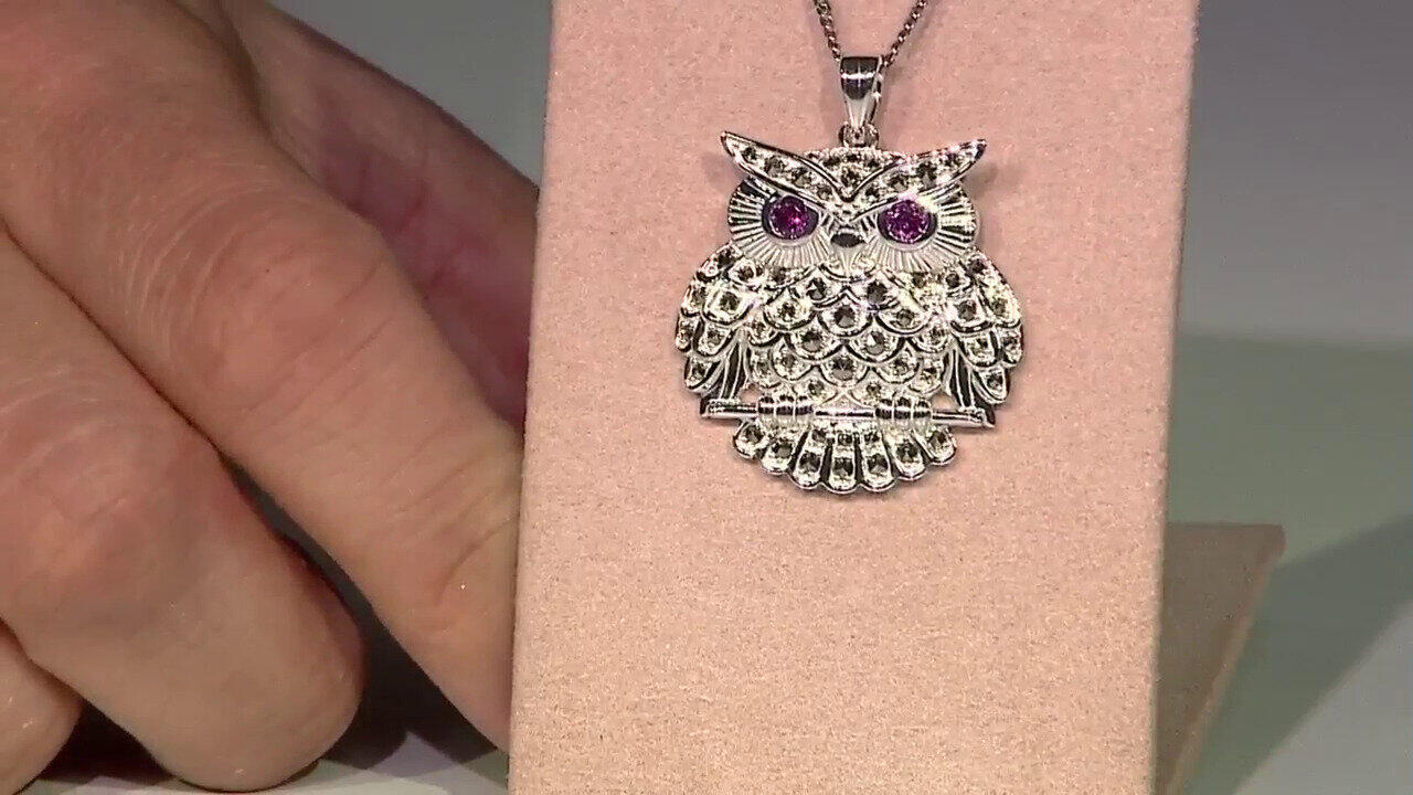 Video Pendentif en argent et Grenat Rhodolite (Annette classic)