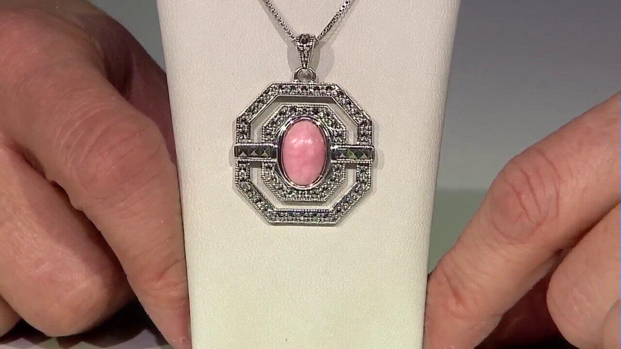 Video Pendentif en argent et Rhodochrosite (Annette classic)