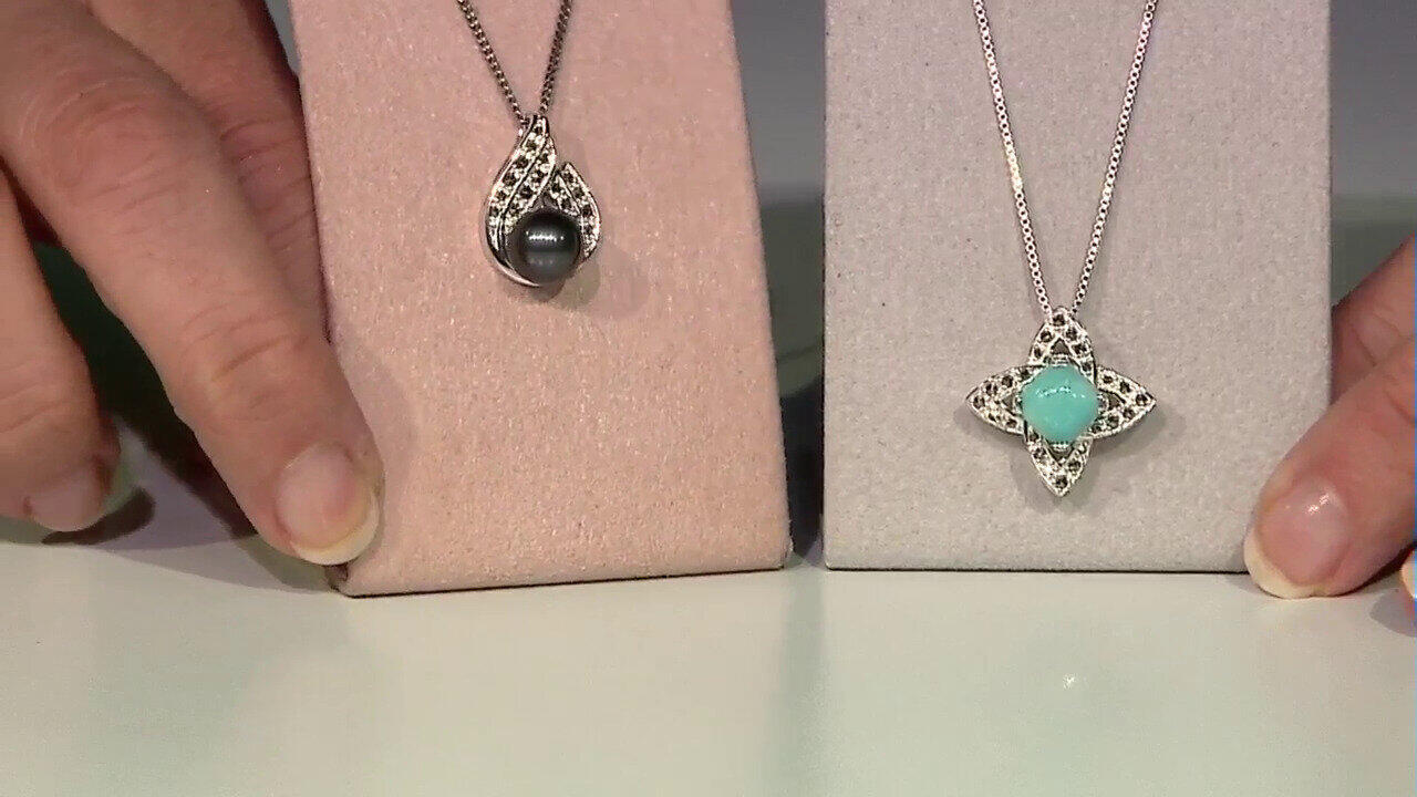 Video Pendentif en argent et Amazonite (Annette classic)